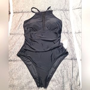New Classy RELLECIGA Swimsuit~One Piece~Orig. $119~Black~Cruise~Beach~Large